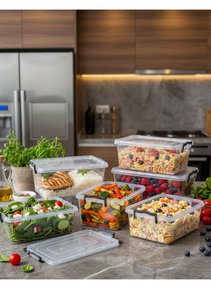 فافيلا طقم علب بلاستيك متعدد الاستخدامات-6 قطعة جودة عالية - سعة1.2 لتر - Image 2